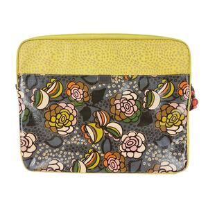 FOSSIL WOMENS KEY-PER MULTICOLOR COATED CANVAS LAPTOP SLEEVE 11X14 W/ KEY CHARM